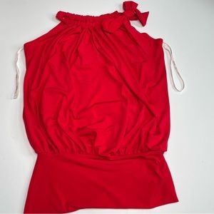 UnaLuna collection Red stretch sleeveless blouse XS USA